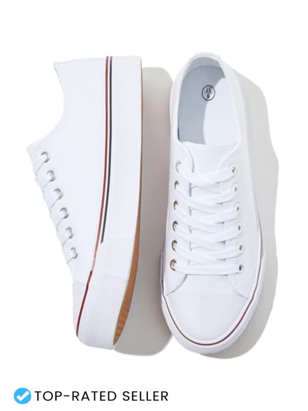 FRACORA Women's Canvas Sneakers Lace-Up Low Top Casual Comfort Shoes